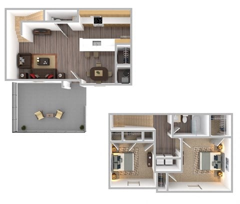Floor plan for 2 beds, 1.5 baths, 1120 sqft